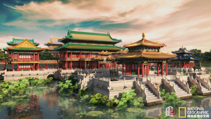 圆明园的毁灭前的照片--四十景之一方壶胜境图