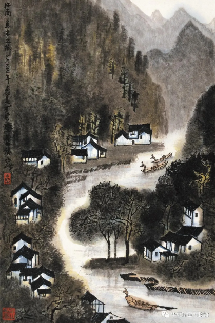 李可染山水画作品《江南鱼米之乡》创作风格解读
