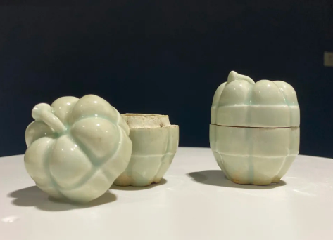 如皋市博物馆藏品宋·影青瓜型粉盒
